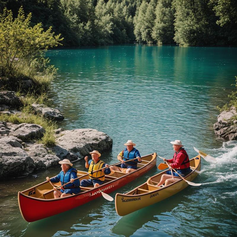 De kayak por el lago